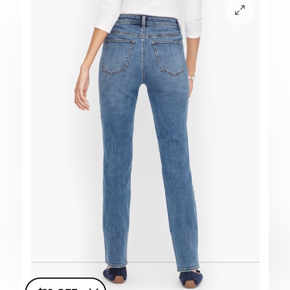 Talbots High Rise Straight Leg Shore Wash Women's Jeans - Picture 2 of 4